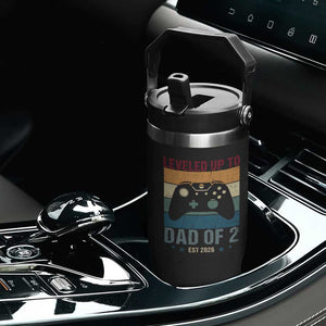 Dad Level Unlocked Flip Straw Tumbler Funny New Dad Gaming Father's Day Gift