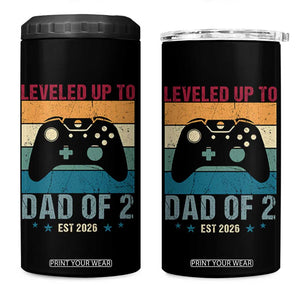 Dad Level Unlocked 4 in 1 Can Cooler Tumbler Funny New Dad Gaming Father's Day Gift TS14 One Size: 16 oz Black Print Your Wear