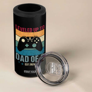 Dad Level Unlocked 4 in 1 Can Cooler Tumbler Funny New Dad Gaming Father's Day Gift TS14 Print Your Wear