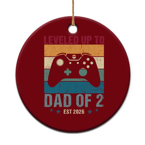 Dad Level Unlocked Ceramic Ornament Funny New Dad Gaming Father's Day Gift TS14 1pc Red Print Your Wear