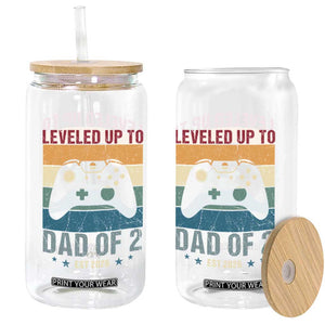 Dad Level Unlocked Glass Can Funny New Dad Gaming Father's Day Gift TS14 Print Your Wear