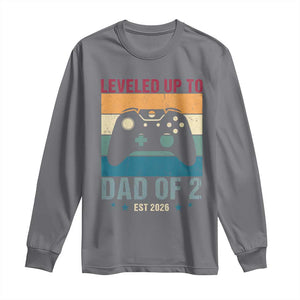 Dad Level Unlocked Long Sleeve Shirt Funny New Dad Gaming Father's Day Gift TS14 Charcoal Print Your Wear