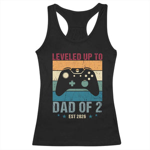 Dad Level Unlocked Racerback Tank Top Funny New Dad Gaming Father's Day Gift TS14 Black Print Your Wear