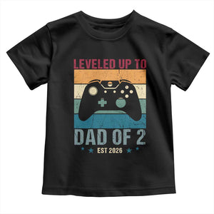 Dad Level Unlocked Toddler T Shirt Funny New Dad Gaming Father's Day Gift TS14 Black Print Your Wear
