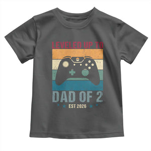 Dad Level Unlocked Toddler T Shirt Funny New Dad Gaming Father's Day Gift TS14 Dark Heather Print Your Wear