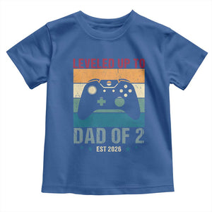 Dad Level Unlocked Toddler T Shirt Funny New Dad Gaming Father's Day Gift TS14 Royal Blue Print Your Wear