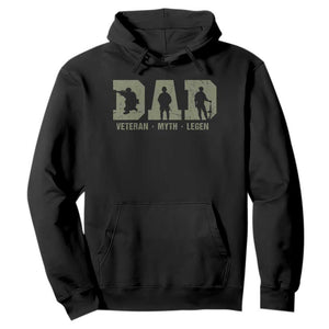 Dad Veteran Myth Legend Dad Military Father Gift Hoodie TS14 Black Print Your Wear