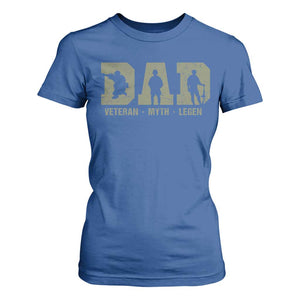 Dad Veteran Myth Legend Dad Military Father Gift T Shirt For Women TS14 Royal Blue Print Your Wear