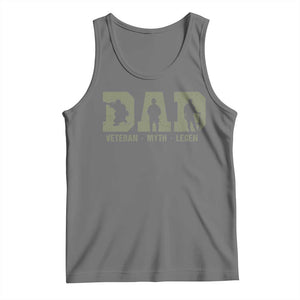 Dad Veteran Myth Legend Dad Military Father Gift Tank Top TS14 Black Heather Print Your Wear