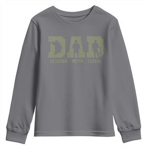 Dad Veteran Myth Legend Dad Military Father Gift Youth Sweatshirt