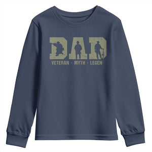 Dad Veteran Myth Legend Dad Military Father Gift Youth Sweatshirt