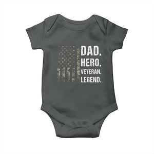 Dad Hero Veteran Legend Camouflage Father's Day Baby Onesie