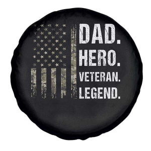 Dad Hero Veteran Legend Camouflage Father's Day Spare Tire Cover TS14 Print Your Wear