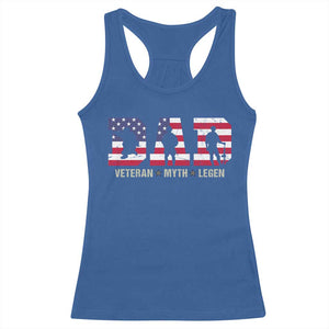 Veteran Dad The Myth Legend Racerback Tank Top Cool Father's Day Military Gifts 4th of July TS14 Royal Blue Print Your Wear