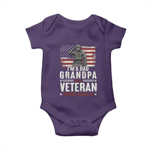 I'm A Dad Grandpa and Veteran Nothing Scares Me Baby Onesie Funny Veteran Dad Grandpa Humor