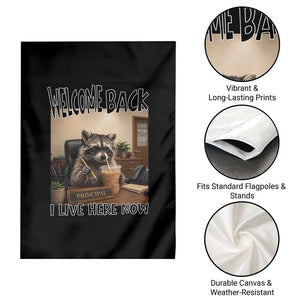 Funny Raccoon School Principal Garden Flag Welcom Back To School TS14 Print Your Wear
