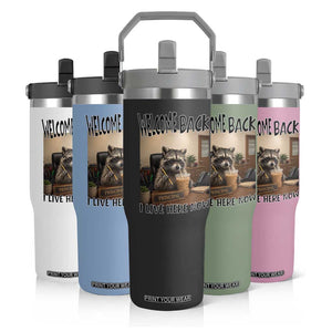 Funny Raccoon School Principal Flip Straw Tumbler Welcom Back To School TS14 Print Your Wear