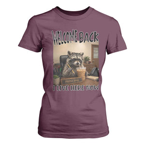 Funny Raccoon School Principal T Shirt For Women Welcom Back To School TS14 Maroon Print Your Wear