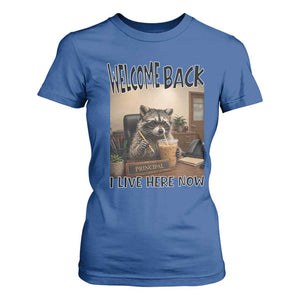 Funny Raccoon School Principal T Shirt For Women Welcom Back To School TS14 Royal Blue Print Your Wear