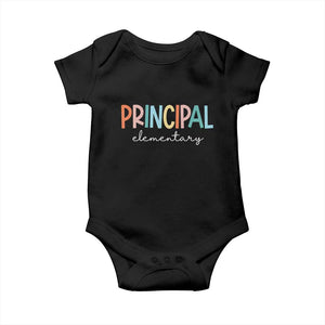 Boho Retro Vintage Elementary Principal Back to School Baby Onesie TS14 Black Print Your Wear