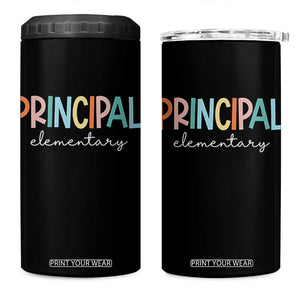 Boho Retro Vintage Elementary Principal Back to School 4 in 1 Can Cooler Tumbler TS14 One Size: 16 oz Black Print Your Wear