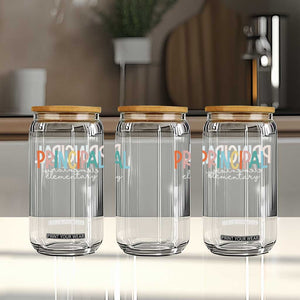 Boho Retro Vintage Elementary Principal Back to School Glass Can TS14 Print Your Wear