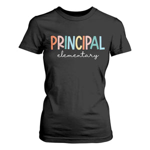Boho Retro Vintage Elementary Principal Back to School T Shirt For Women TS14 Black Print Your Wear