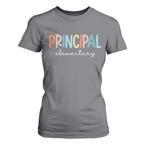 Boho Retro Vintage Elementary Principal Back to School T Shirt For Women TS14 Charcoal Print Your Wear