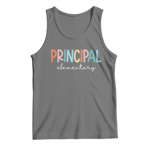 Boho Retro Vintage Elementary Principal Back to School Tank Top TS14 Black Heather Print Your Wear