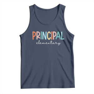 Boho Retro Vintage Elementary Principal Back to School Tank Top TS14 Navy Print Your Wear