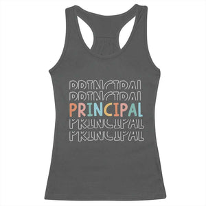 Boho Retro Vintage Principal Back to School Racerback Tank Top TS14 Dark Heather Print Your Wear