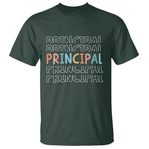Boho Retro Vintage Principal Back to School T Shirt TS14 Dark Forest Green Print Your Wear