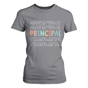 Boho Retro Vintage Principal Back to School T Shirt For Women TS14 Charcoal Print Your Wear