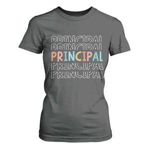 Boho Retro Vintage Principal Back to School T Shirt For Women TS14 Dark Heather Print Your Wear