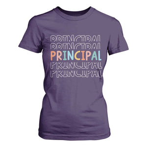 Boho Retro Vintage Principal Back to School T Shirt For Women TS14 Purple Print Your Wear