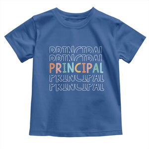 Boho Retro Vintage Principal Back to School Toddler T Shirt TS14 Royal Blue Print Your Wear