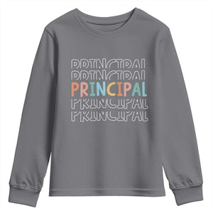Boho Retro Vintage Principal Back to School Youth Sweatshirt TS14 Charcoal Print Your Wear