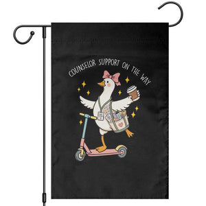 Counselor Support On The Way Garden Flag Silly Goose School Counselor TS14 Black Print Your Wear