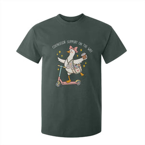 Counselor Support On The Way T Shirt For Kid Silly Goose School Counselor TS14 Dark Forest Green Print Your Wear