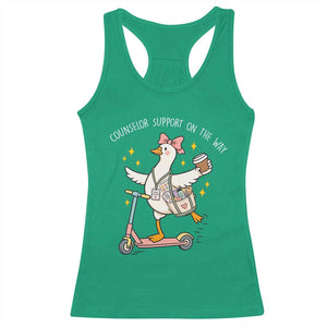 Counselor Support On The Way Racerback Tank Top Silly Goose School Counselor TS14 Irish Green Print Your Wear