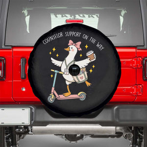Counselor Support On The Way Spare Tire Cover Silly Goose School Counselor TS14 Black Print Your Wear