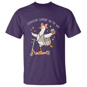 Counselor Support On The Way T Shirt Silly Goose School Counselor TS14 Purple Print Your Wear