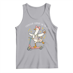 Counselor Support On The Way Tank Top Silly Goose School Counselor TS14 Athletic Heather Print Your Wear