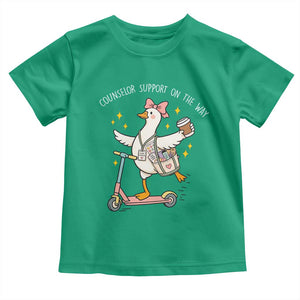 Counselor Support On The Way Toddler T Shirt Silly Goose School Counselor TS14 Irish Green Print Your Wear
