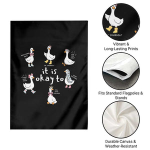 Silly Goose It is Okay to Mental Health Garden Flag Counselor Special Education TS14 Print Your Wear