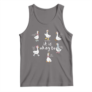 Silly Goose It is Okay to Mental Health Tank Top Counselor Special Education TS14 Deep Heather Print Your Wear