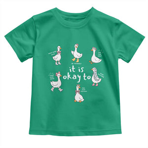 Silly Goose It is Okay to Mental Health Toddler T Shirt Counselor Special Education TS14 Irish Green Print Your Wear