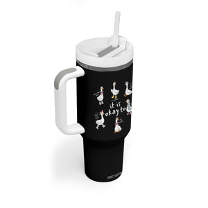 Silly Goose It is Okay to Mental Health Tumbler With Handle Counselor Special Education TS14 Print Your Wear