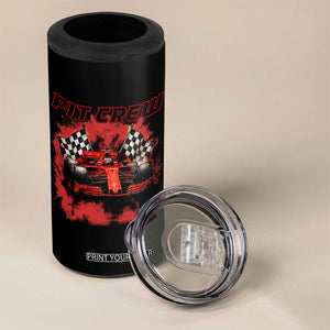 Racing Car Checkered Flag 4 in 1 Can Cooler Tumbler Pit Crew Race Car TS14 Print Your Wear