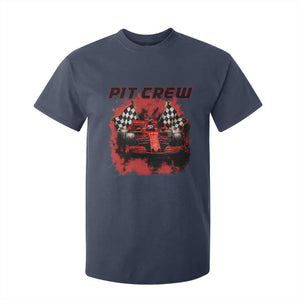 Racing Car Checkered Flag T Shirt For Kid Pit Crew Race Car TS14 Navy Print Your Wear